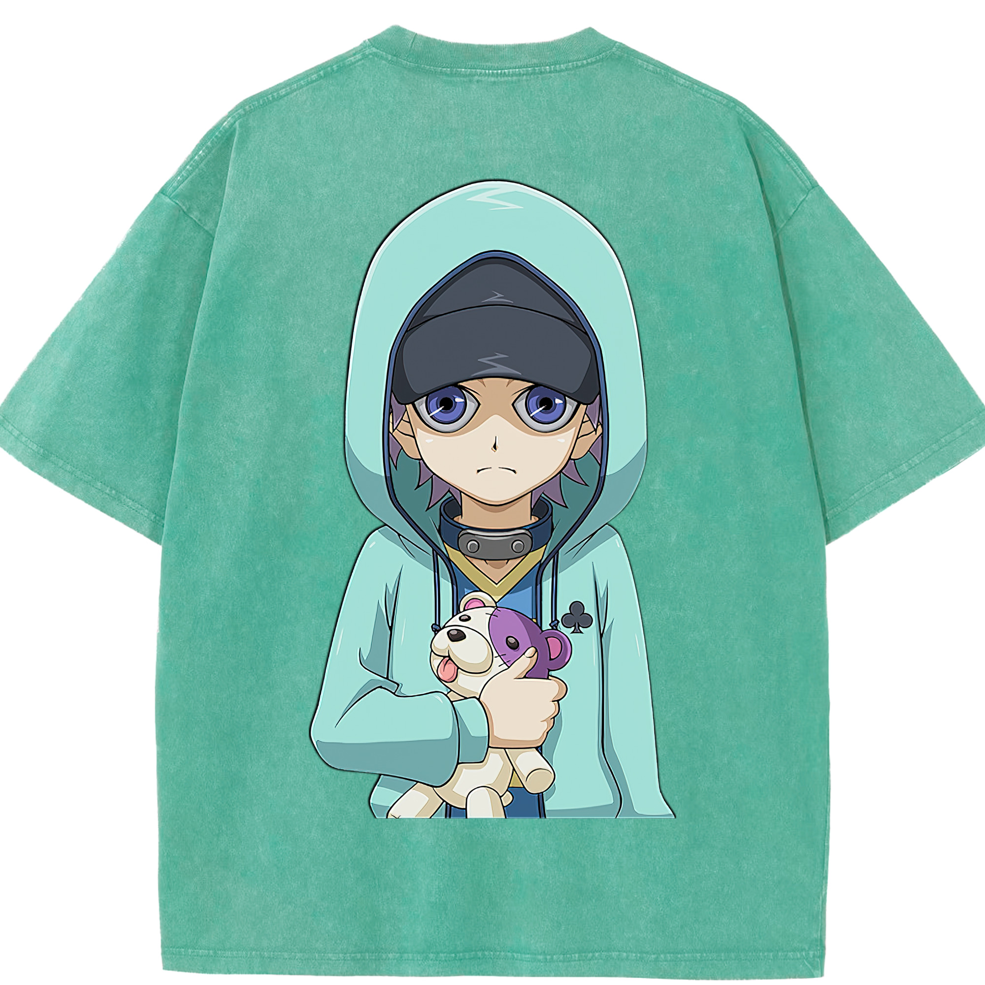 （画像用） 遊☆戯☆王 Yu-Gi-Oh! 綿100% ヴィンテージ風 半袖Tシャツ（背面プリント）